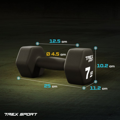 Гантель  Trex Sport TX-070VD 2x7 кг - фото №6
